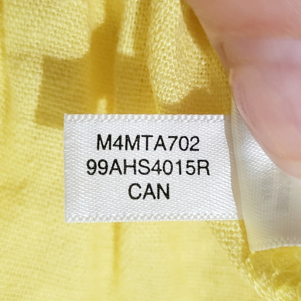 Marc New York Women’s Tie Front Linen Blend Tiered Blouse Yellow Size Large - Picture 14 of 14